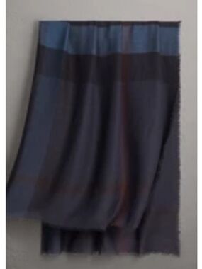 Burberry Large Lightweight Silk Modal Wool Square Scarf.